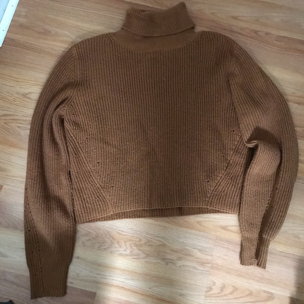 Camel/burnt orange turtleneck sweater